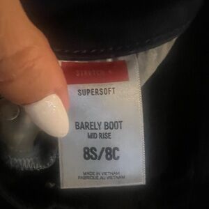 Express size 8 barely boot cut super soft distressed look dark denim